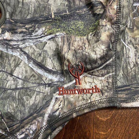 Huntworth Real Tree Camo Insulated Balaclava Face Mask Brown Green Mens One Size - Picture 4 of 7